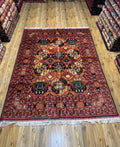 Kazak – Rust & Multi Octagon Gul Grid