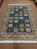 Bokhara – Royal Blue & Gold Gul Design