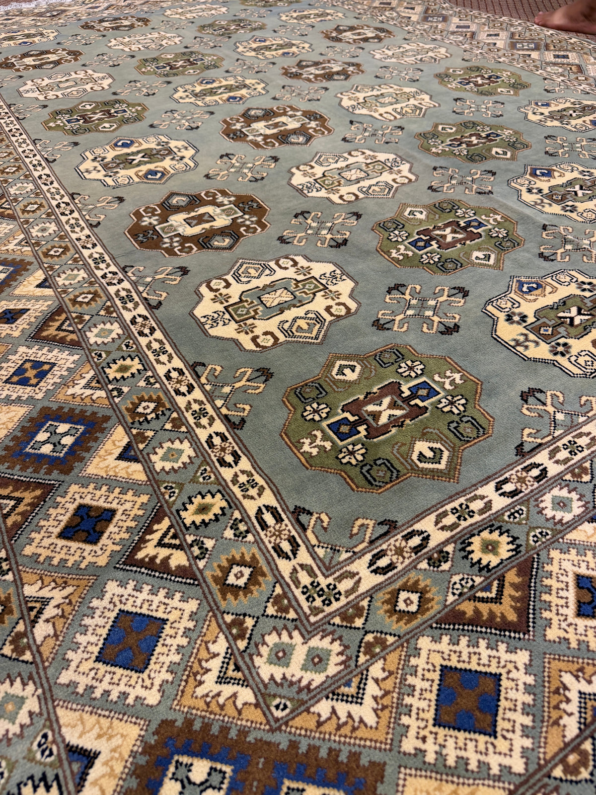 Bokhara – Sage & Brown Gul Design