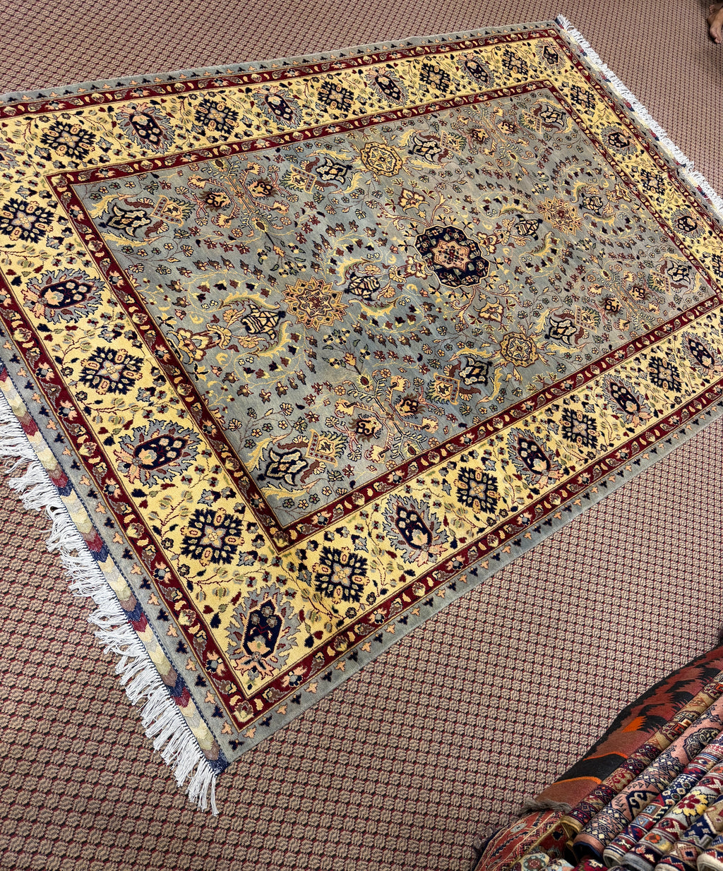 Mahal – Slate Blue & Gold Medallion