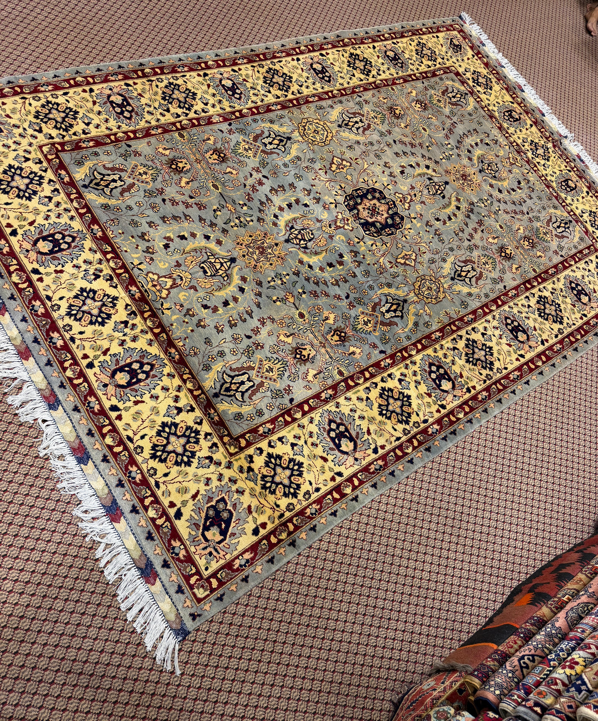 Mahal – Slate Blue & Gold Medallion