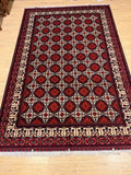 Baluchi – Burgundy & Ivory Diamond Trellis