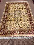 Agra – Ivory & Burgundy Floral Vine