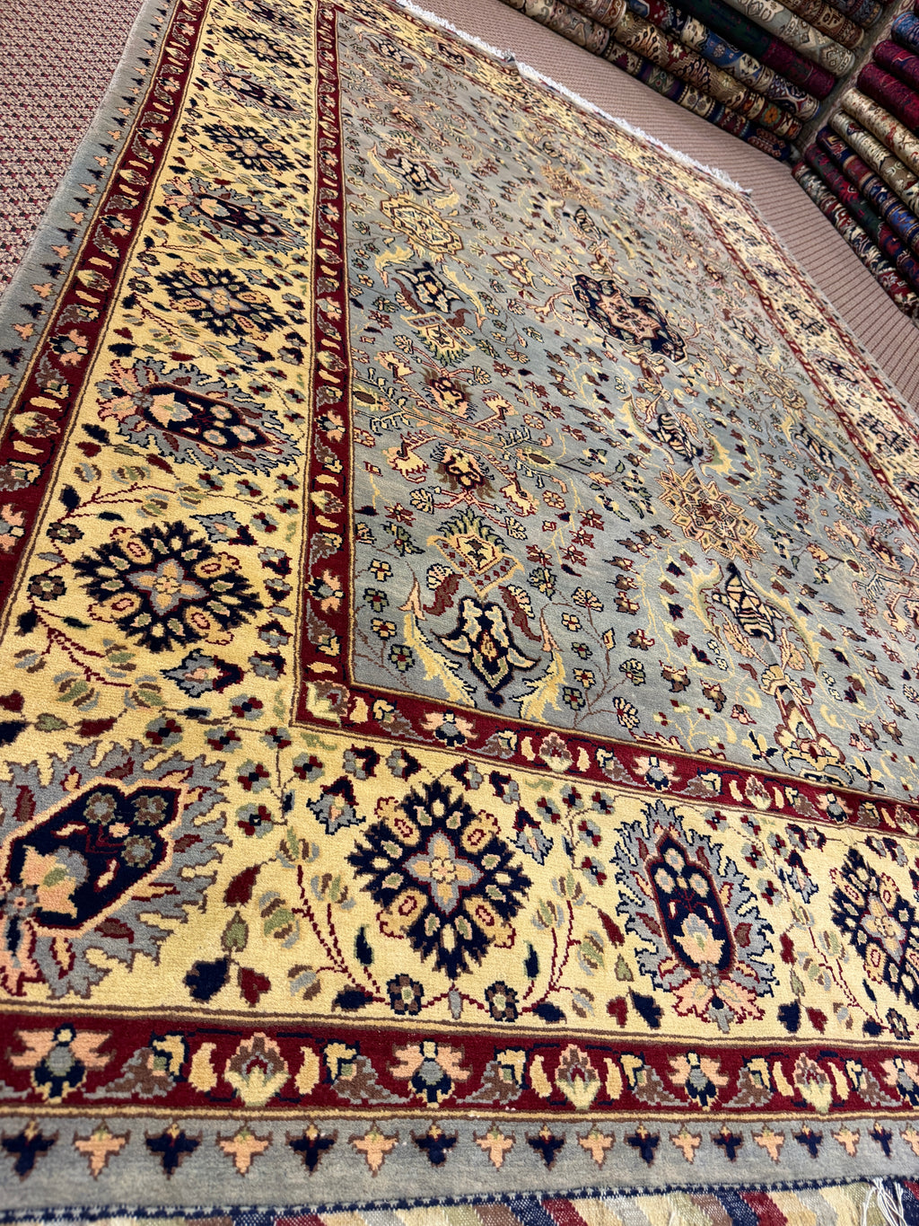 Mahal – Slate Blue & Gold Medallion