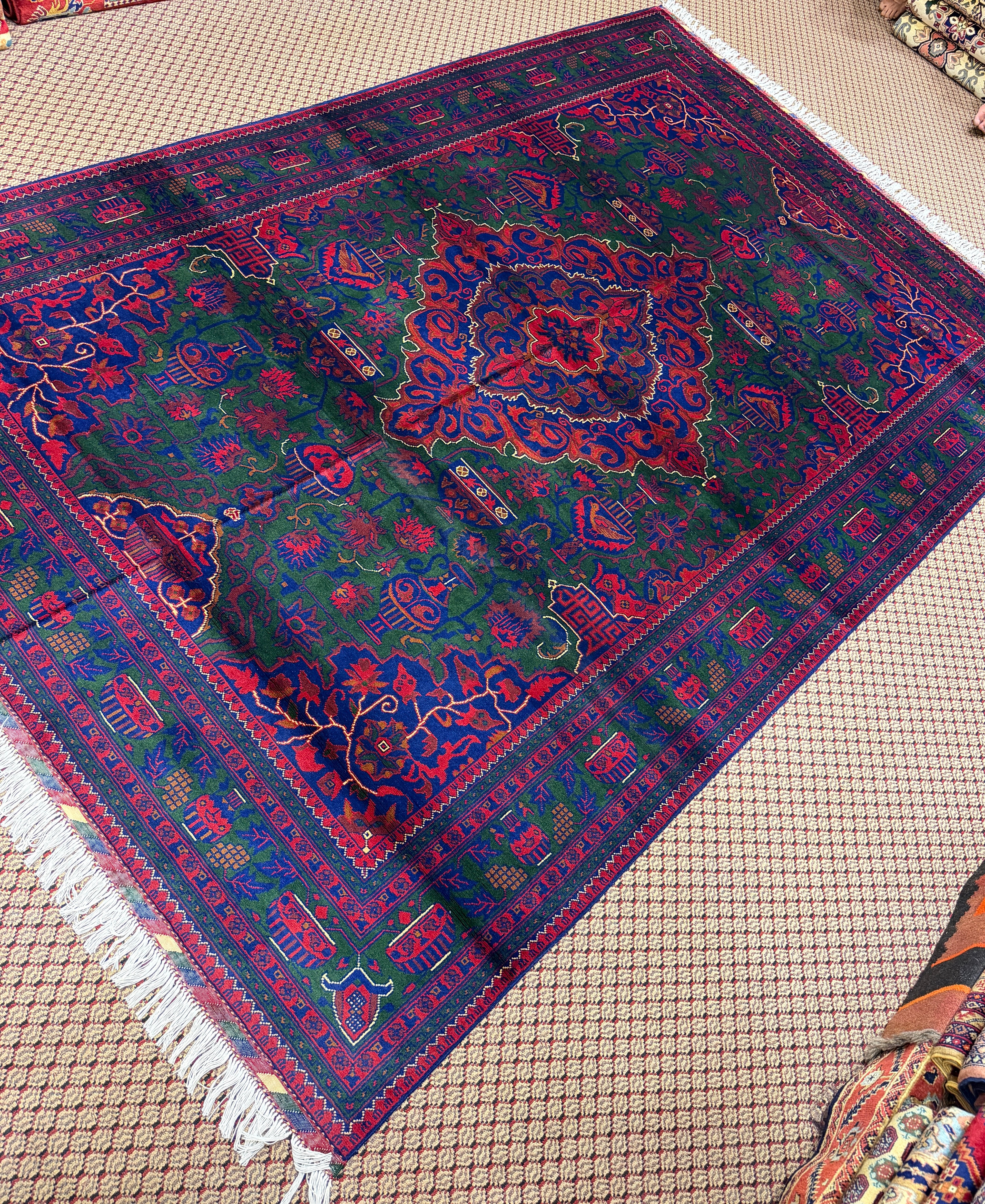 Bidjar – Emerald & Crimson Medallion