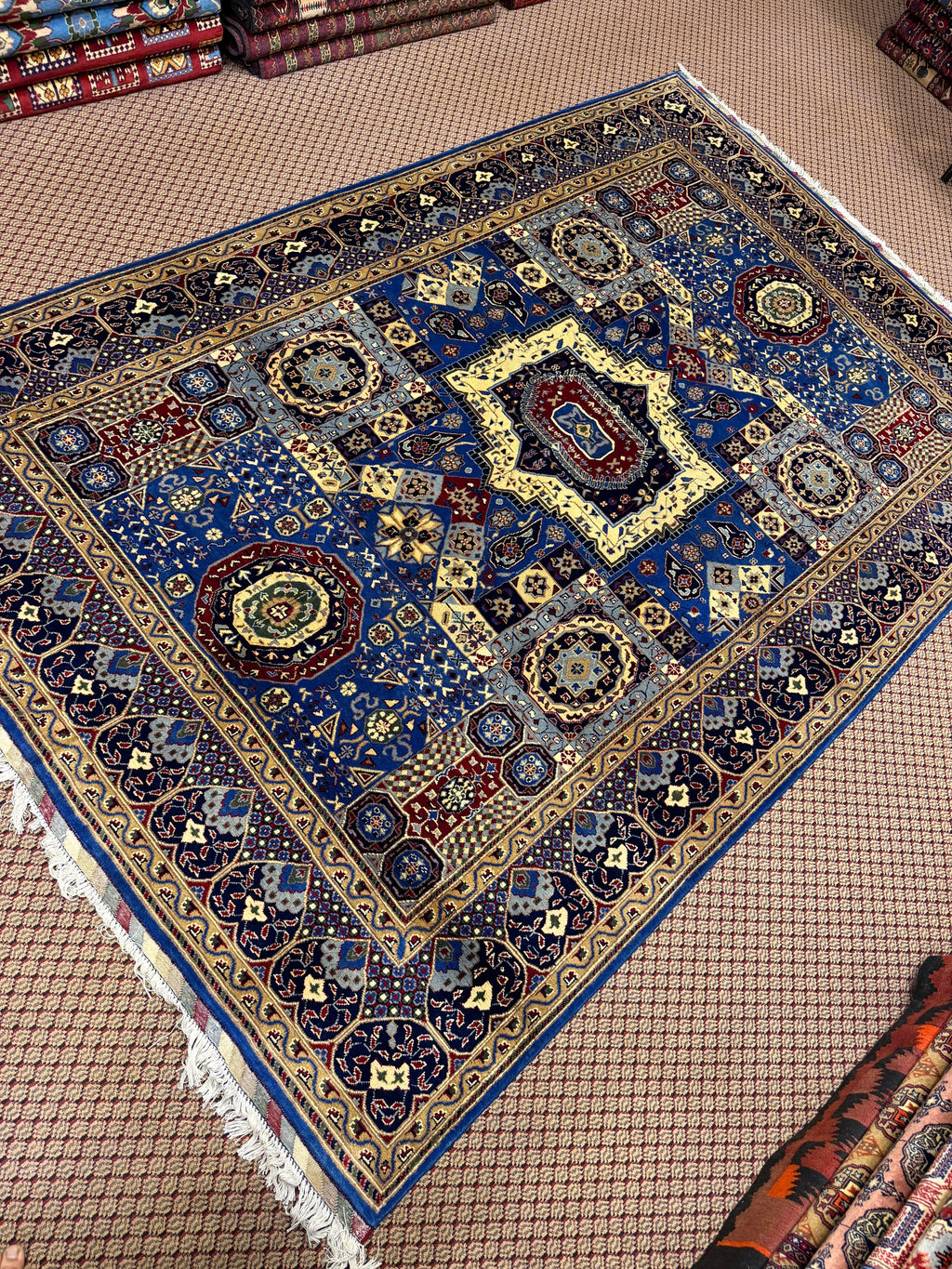 Khotan – Royal Blue Star Medallion Compartment