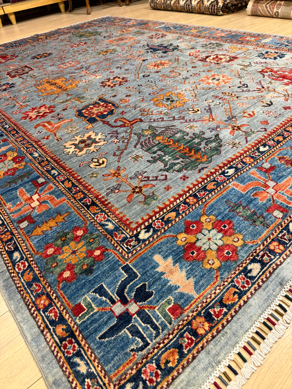 Sultanabad – Slate Blue Scattered Garden