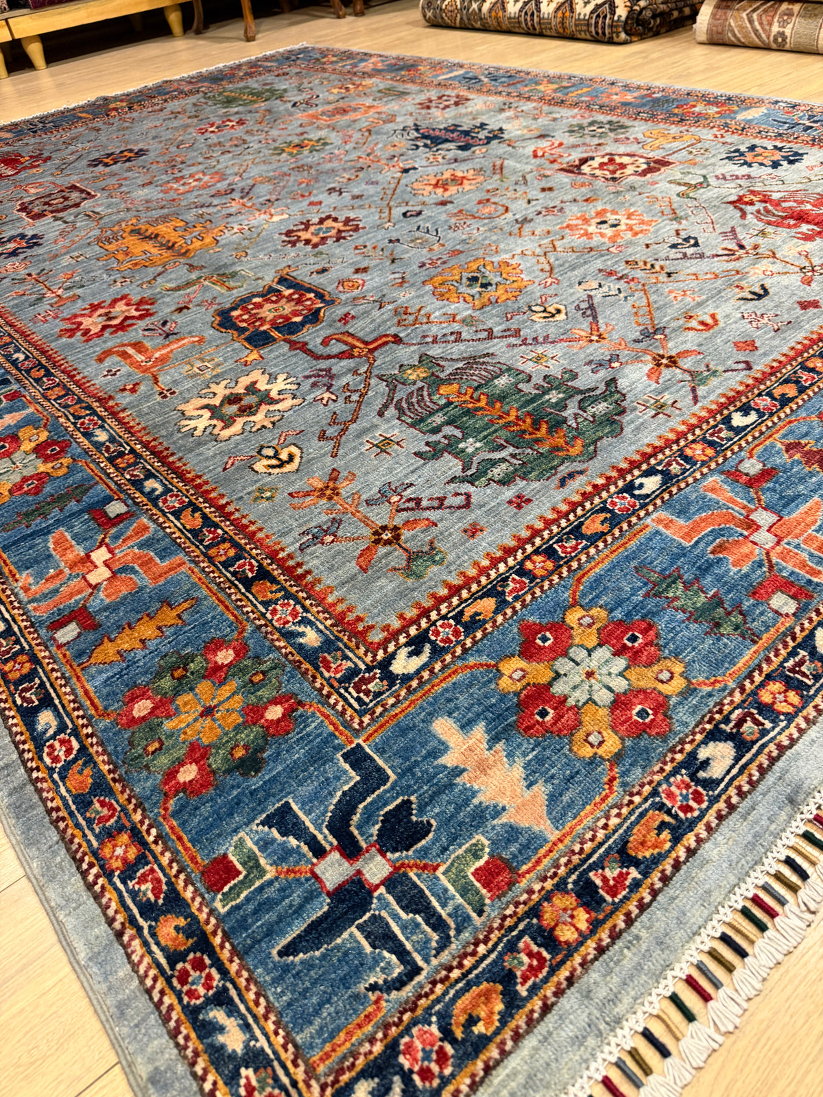 Sultanabad – Slate Blue Scattered Garden