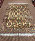 Kazak – Ivory & Terracotta Octagon Lattice