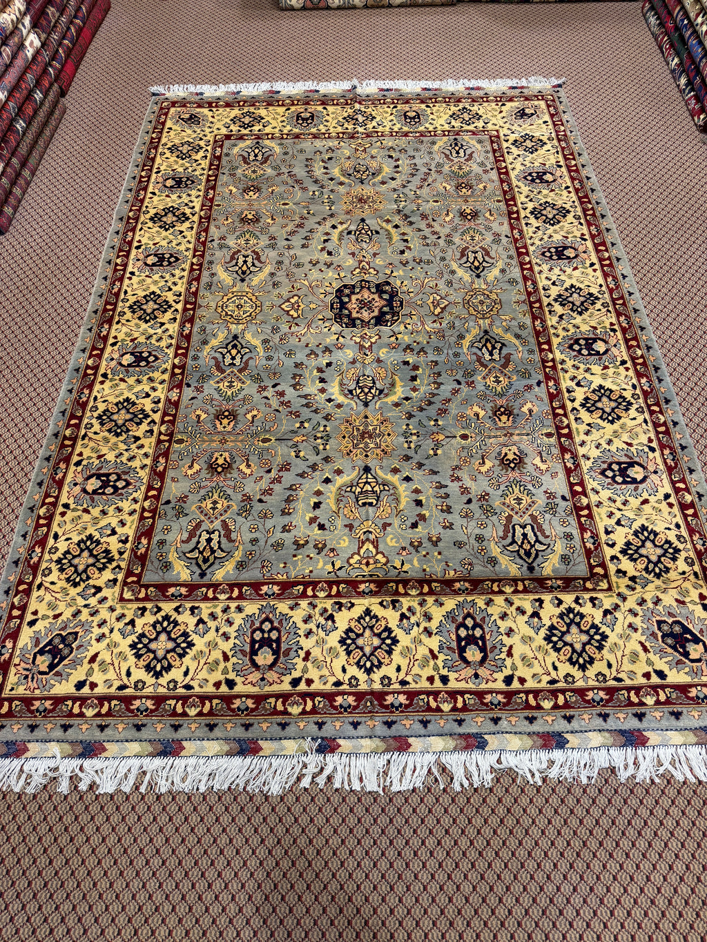 Mahal – Slate Blue & Gold Medallion