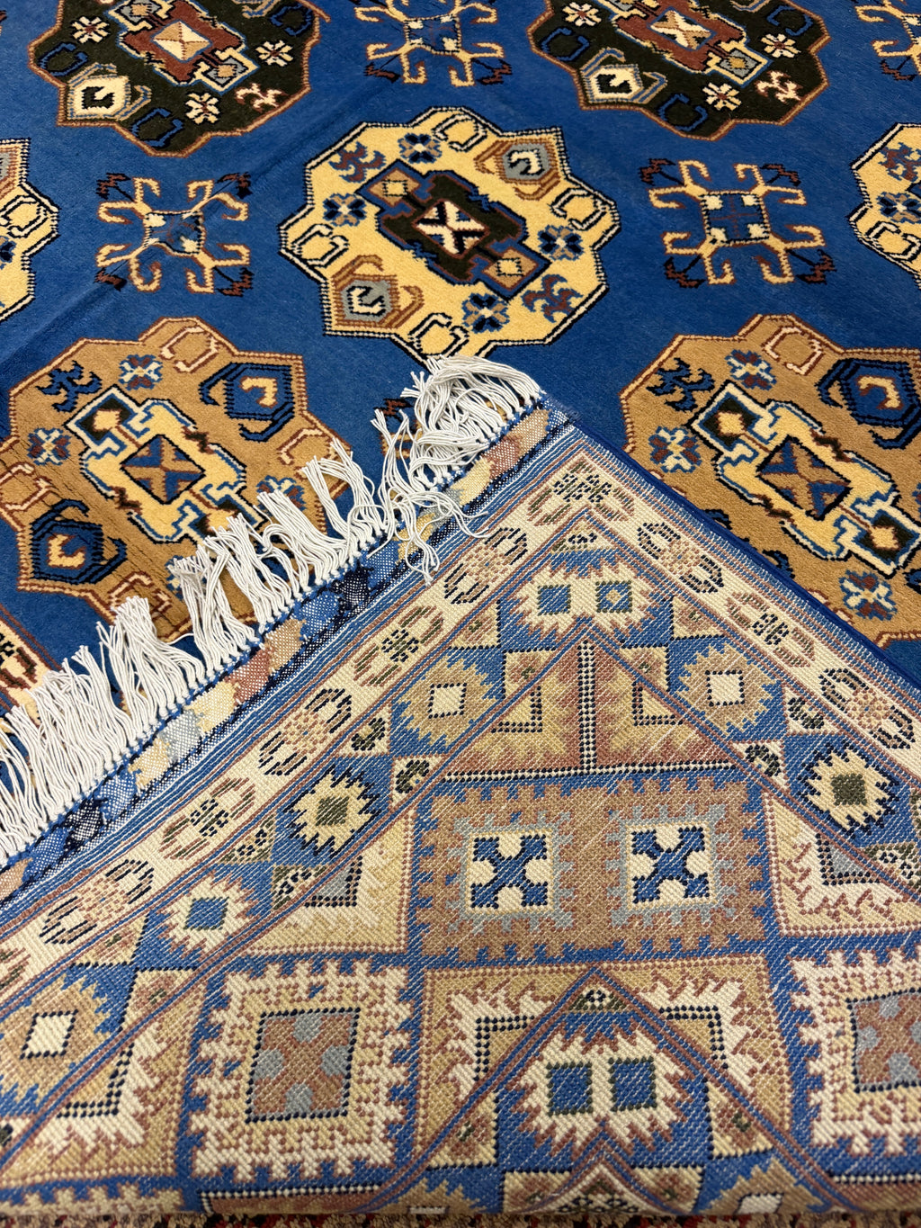 Bokhara – Royal Blue & Gold Gul Design