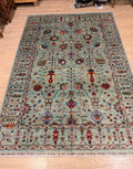 Sultanabad – Sage Green & Blue Palmette Trellis