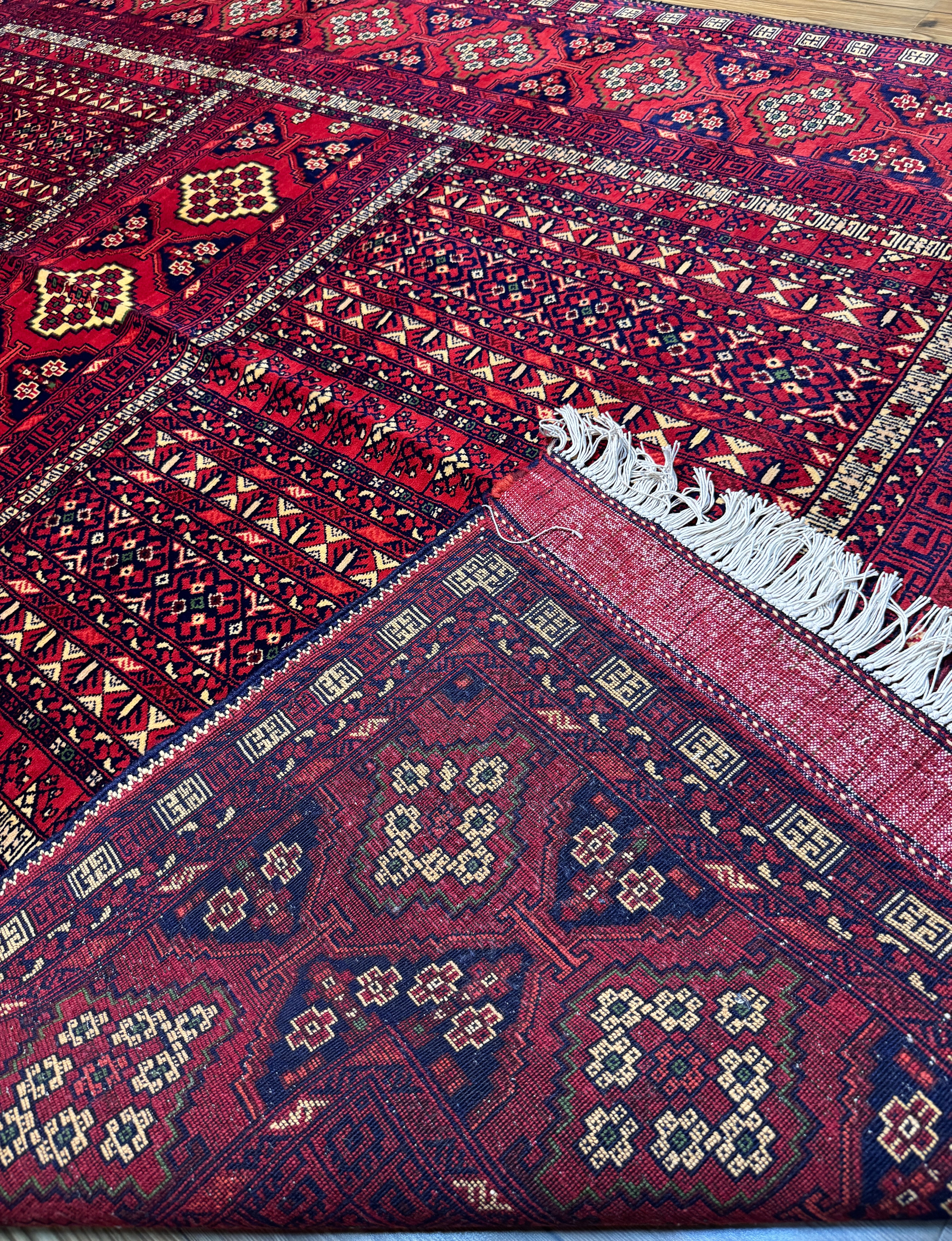 Ersari-Turkoman – Deep Red Paneled Gul Design