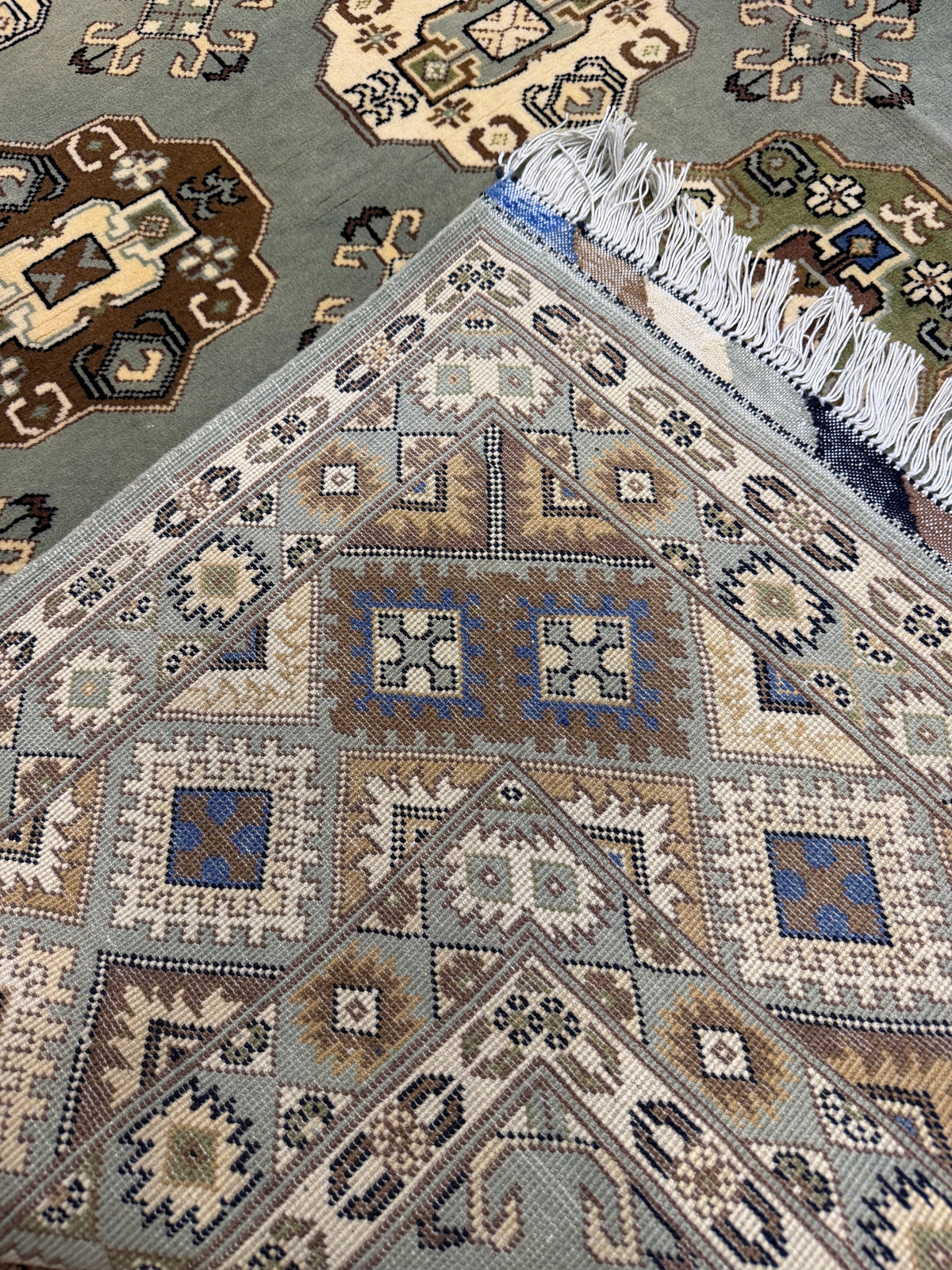 Bokhara – Sage & Brown Gul Design