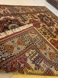 Handmade Mamluk-Revival Rug – Royal Blue & Ivory Star Medallion